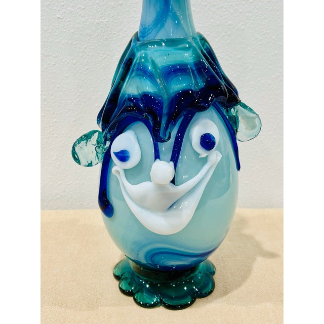Vintage Murano Glass ‘Picasso Clown’ Face Decanter For Sale In Dallas - Image 6 of 7