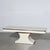 White 1980s Sculptural Karl Springer JMF Brass Trimmed & Laminate Coffee Table For Sale - Image 8 of 8