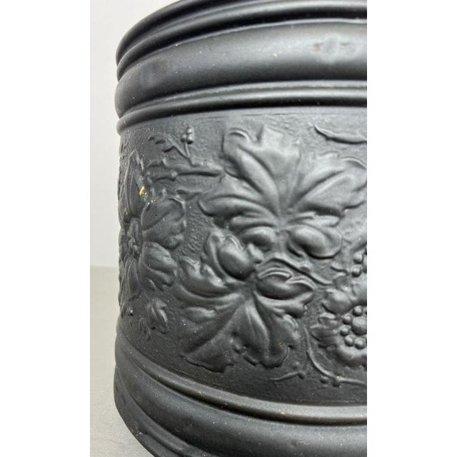 Vintage French Floral Painted Brass Jardiniere For Sale - Image 10 of 18