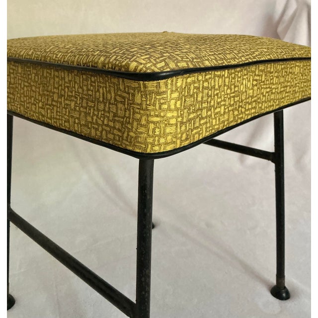 Metal Vintage 1950s Paul McCobb Design Footstool Mid-Century Modern For Sale - Image 7 of 12