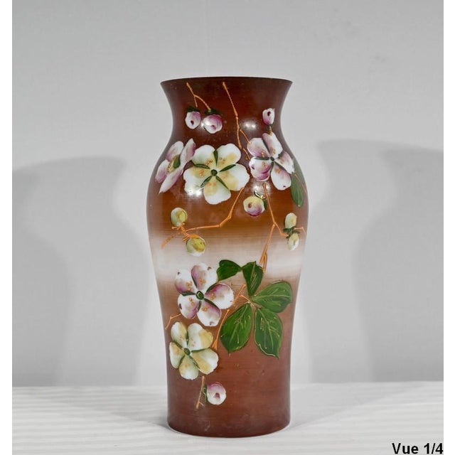 Art Nouveau Brown Porcelain Vase, 1900s For Sale - Image 4 of 18
