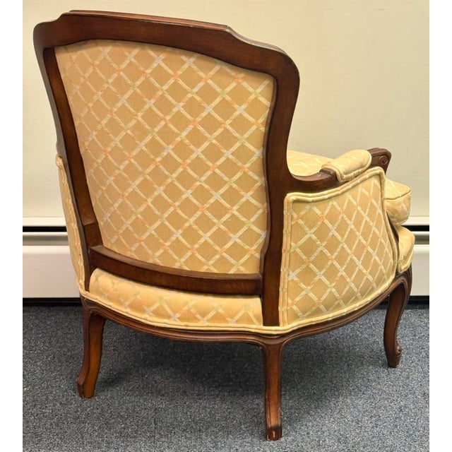 Late 20th Century Upholstered French Bergere Chair For Sale In New York - Image 6 of 12