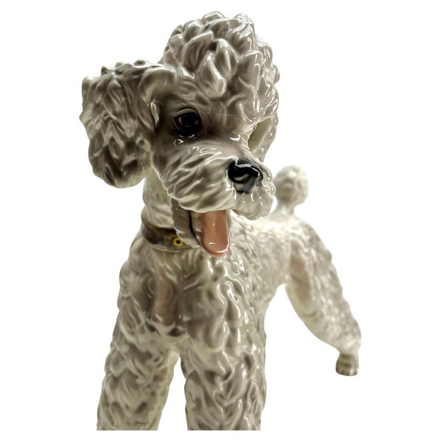 Antique Vienna Keramos Austria Porcelain Poodle, 1930s For Sale - Image 9 of 13