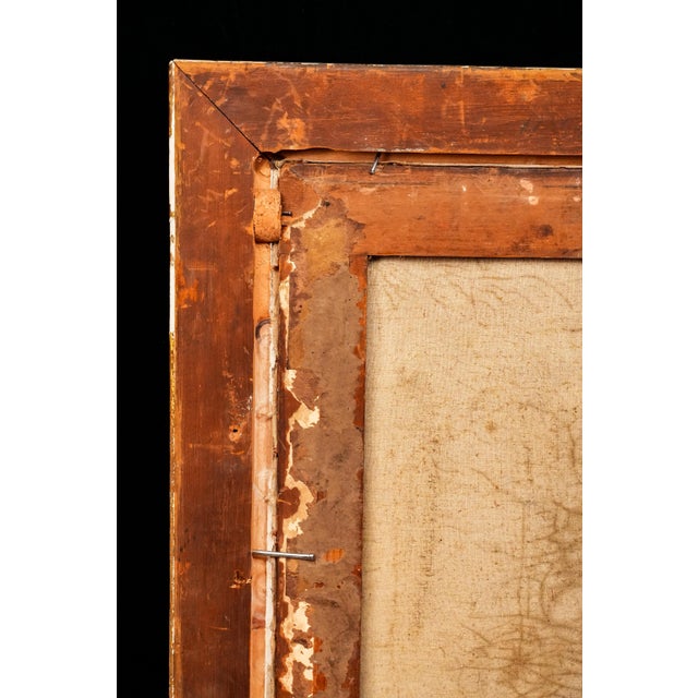 Opulent English Portrait of 18th Century Man Antique Oil Painting in Ornate Gold Frame Home Wall Decor For Sale - Image 14 of 14