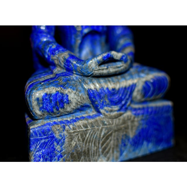 Lapis Lazuli Buddha Statue Stately Presence For Sale - Image 17 of 17