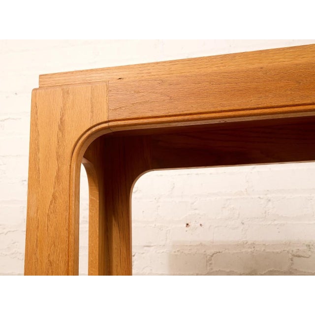 Chestnut Oak Vintage Bookshelf With Glass For Sale - Image 8 of 12