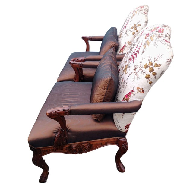 Timeless Elegance: Pair of Rare Vintage Lillian August Statement Armchairs For Sale - Image 11 of 12