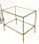 Solid Bronze Two Tier Faux Bamboo Glass Top Rectangle Side End Table Nice Patina For Sale - Image 11 of 12