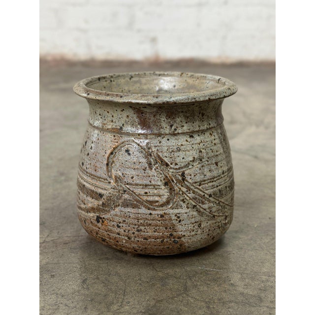 Late 20th Century Vintage Signed Ceramic Upright Vessel For Sale - Image 5 of 8