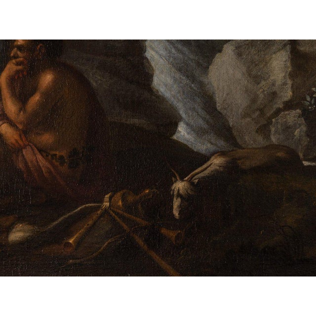 After Agostino Carracci, Landscape with Nymphs and Satyrs, 16th Century, Oil on Canvas For Sale - Image 6 of 9