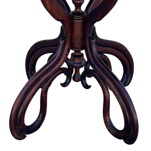 Late 19th Century Victorian Polished Oak Bent Wood Scrolling Salon Table by Thonet For Sale - Image 11 of 11