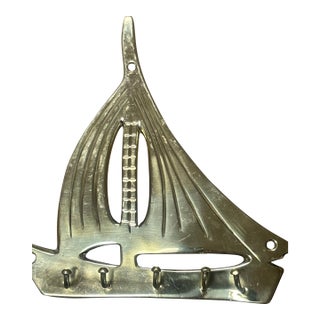 Vintage Brass Sailboat Key Hooks For Sale