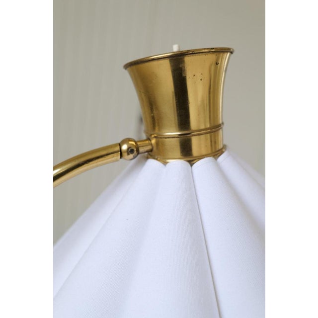 Mid-Century Curved Floor Lamp in Brass and Stone, 1960s For Sale - Image 10 of 14