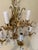 Brass 1950s Pair of Mid-Century Brass Wall Sconces 5 Light With 18 Prism Crystals Each, Made in Italy For Sale - Image 8 of 16