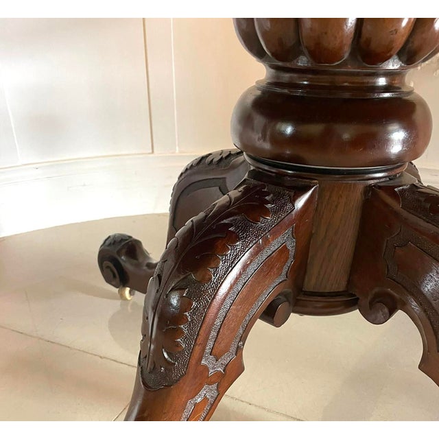 Antique Victorian Mahogany Dining Table, 1860s For Sale - Image 12 of 13