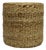 Woven Water Hyacinth Cylinder Ottoman, 15.5" For Sale