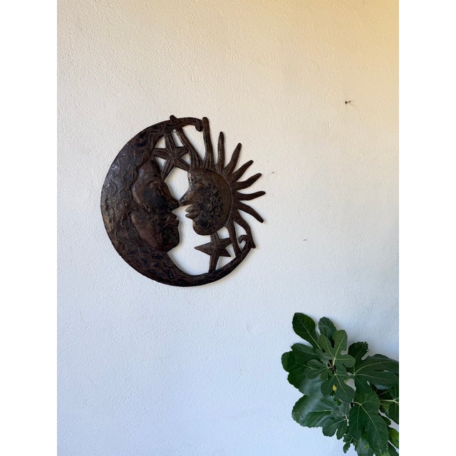 Vintage Brutalist Metal Wall Sculpture, 1950s For Sale - Image 4 of 18