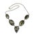 1990s Vintage Prehnite and Sterling Silver Bib Necklace For Sale - Image 5 of 5