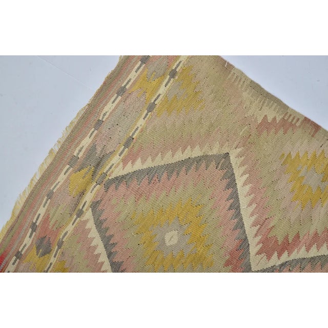 Vintage Pastels Anatolian Kilim For Sale In Phoenix - Image 6 of 10