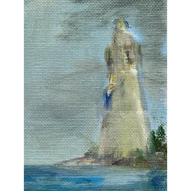 Blue B. Bergman Acrylic on Canvas Boat Nautical Painting, Circa 1983 For Sale - Image 8 of 12