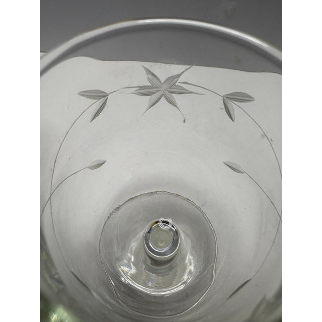 Vintage Mid-Century Etched Floral Wine Sherry Cordial Glasses, Set of 4 1950s For Sale In Indianapolis - Image 6 of 8