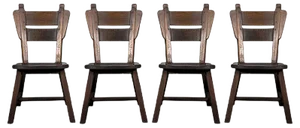 Oak Dining Chairs, 1960s, Set of 4