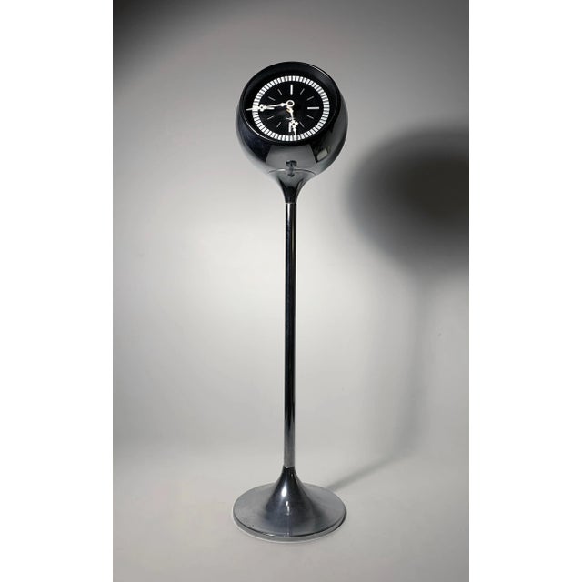 Mid 20th Century Vintage Howard Miller Floor or Tall Table Clock Attributed to George Nelson For Sale - Image 5 of 9