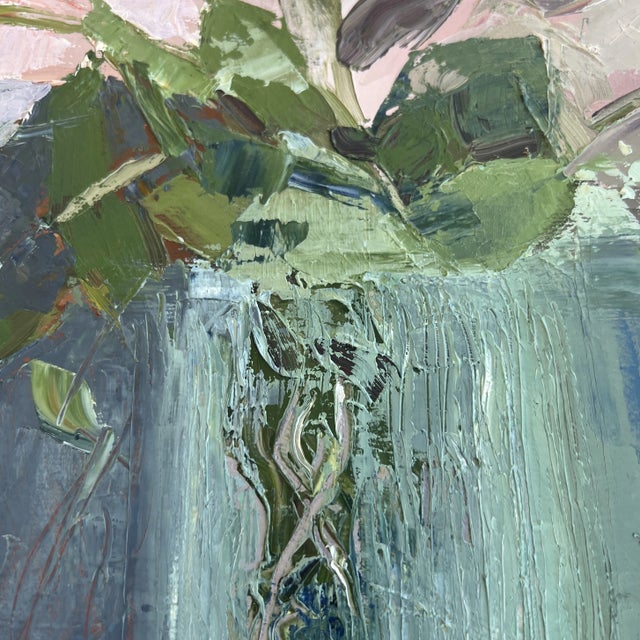 2020s Framed Original Contemporary Floral Still Life Oil Painting on Canvas For Sale - Image 5 of 6