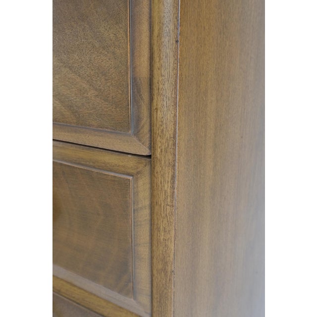 Pair of Gibbings Widdicomb Solid Brass Ring Drop Pulls Bachelor Chests Dressers For Sale - Image 6 of 18