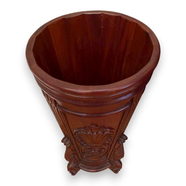 Victorian Antique Victorian Carved Mahogany Umbrella Cane Stand, Late 19th Century For Sale - Image 3 of 6