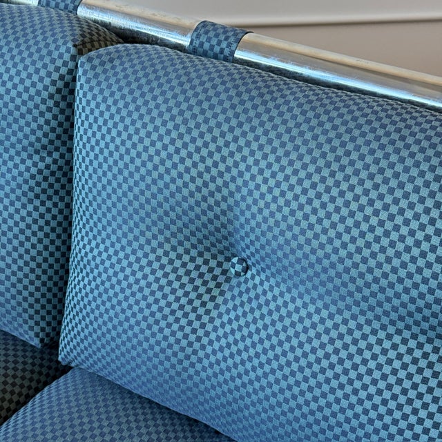 1970s Chrome Settee Attributed to Arthur Umanoff for Directional For Sale - Image 10 of 10