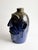 Vintage Georgia Folk Pottery Face Jug by Dal Burtchaell – Blue Glaze Sculptural Pitcher – Southern Folk Art For Sale - Image 4 of 12