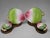 Chinese Pair, Qing Dynasty Chinese Canton Enamel 'Peach' Cups and Saucers For Sale - Image 3 of 6