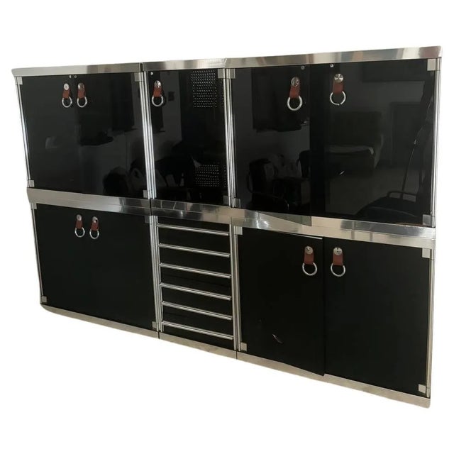 French Modular Sideboard attributed to Guido Faleschini for Hermés, 1973, Set of 6 For Sale - Image 9 of 9