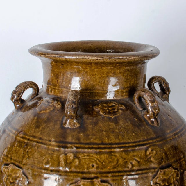 Ceramic 17th Century Martaban Storage Jar For Sale - Image 7 of 13