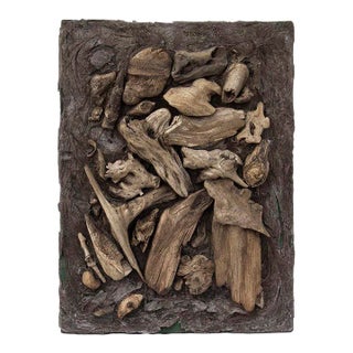 Artist-Made Driftwood Bas Relief For Sale