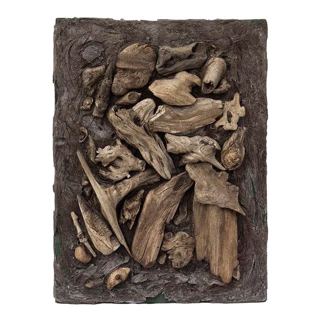 Artist-Made Driftwood Bas Relief For Sale