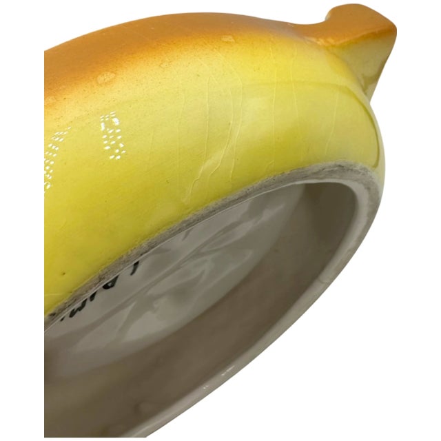 Yellow Vintage Harry's Bar Venice Italy Ashtray Yellow Ceramic Catchall Trinket Dish For Sale - Image 8 of 9