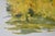Yellow Vintage 1960s Helena Willi Impressionist Trees Forest Painting For Sale - Image 8 of 13