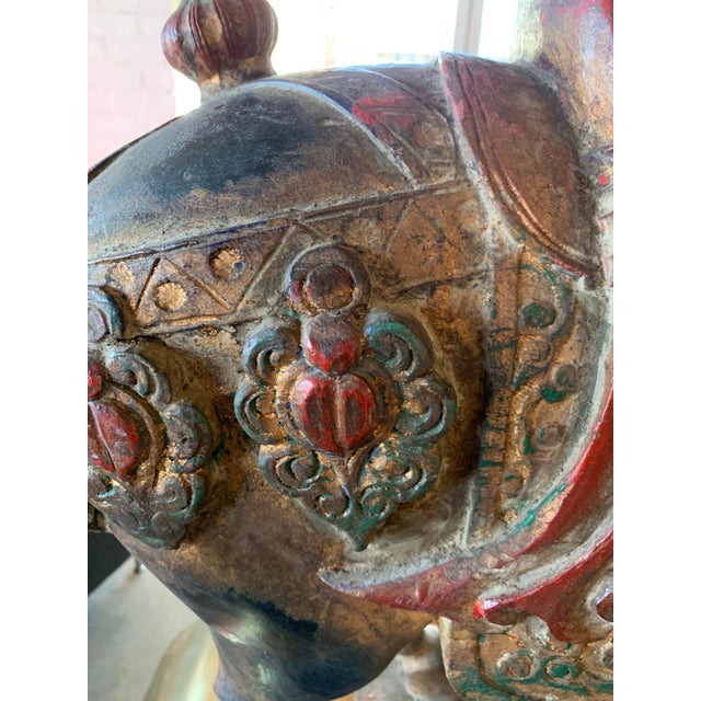 Carved Polychromed Chinese Horse For Sale - Image 4 of 13