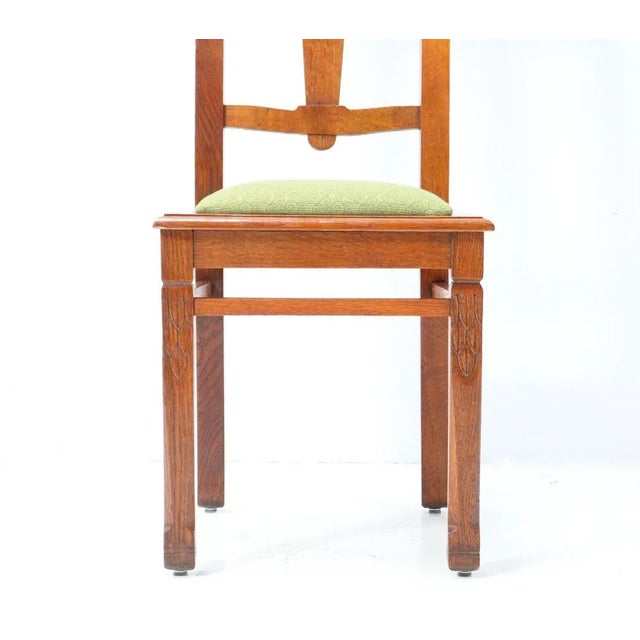 Wood Arts & Crafts Art Nouveau Oak Side Chair by Kobus de Graff, 1900s For Sale - Image 7 of 9