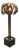 Vintage Palm Floor Lamp in Brass by Christian Techoueyres for Maison Jansen, 1970 For Sale