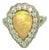 Natural Opal Diamond Ring 6.25 14k W Gold 2.35 TCW Certified For Sale