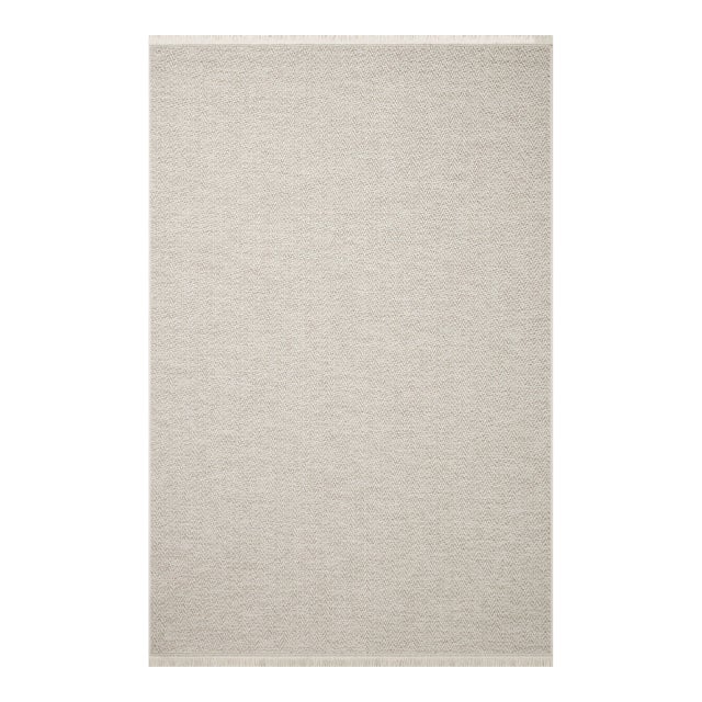 Amber Lewis x Loloi Malibu Ivory / Dove 2'-3" x 3'-9" Accent Rug For Sale