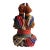 Vintage African Beaded Namji Twin Fertility Dolls Cameroon W/Wood Stand 11" H For Sale