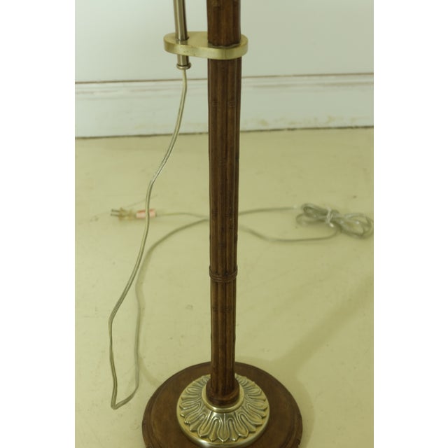 Bamboo Form Decorator Floor Reading Lamp For Sale - Image 4 of 7