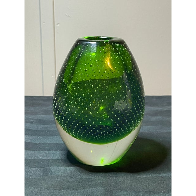 1950s Finnish Bullicante Summerso Hand-Blown Controlled Bubble Glass Bud Vase For Sale In Panama City, FL - Image 6 of 6