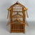 Vintage Architectural Pagoda Aviary Cage in Wood and Bamboo For Sale - Image 3 of 11