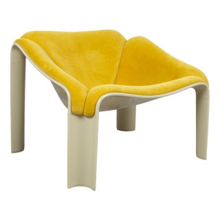 F300 Lounge Chair in Yellow Fabric from Gubi For Sale