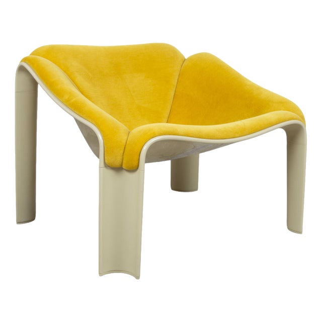F300 Lounge Chair in Yellow Fabric from Gubi For Sale